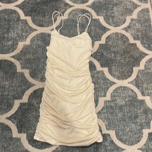 White Lucy in the Sky body con dress